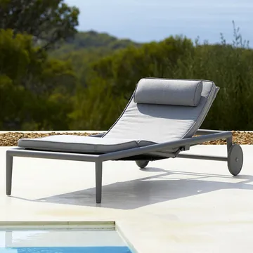 Conic sun lounger - Grey - Cane-line