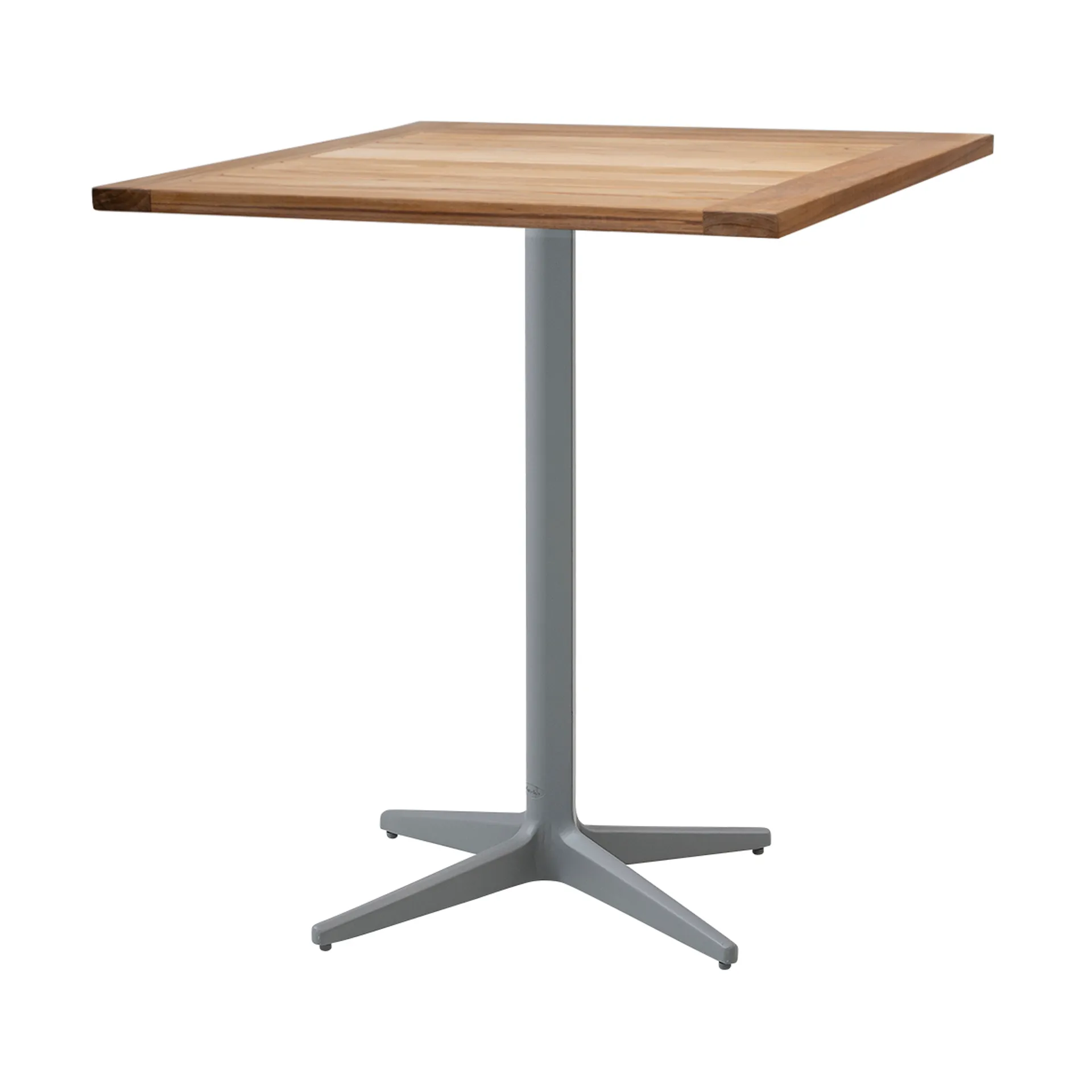 Drop coffee table teak 72x72 cm, Light grey frame Cane-line