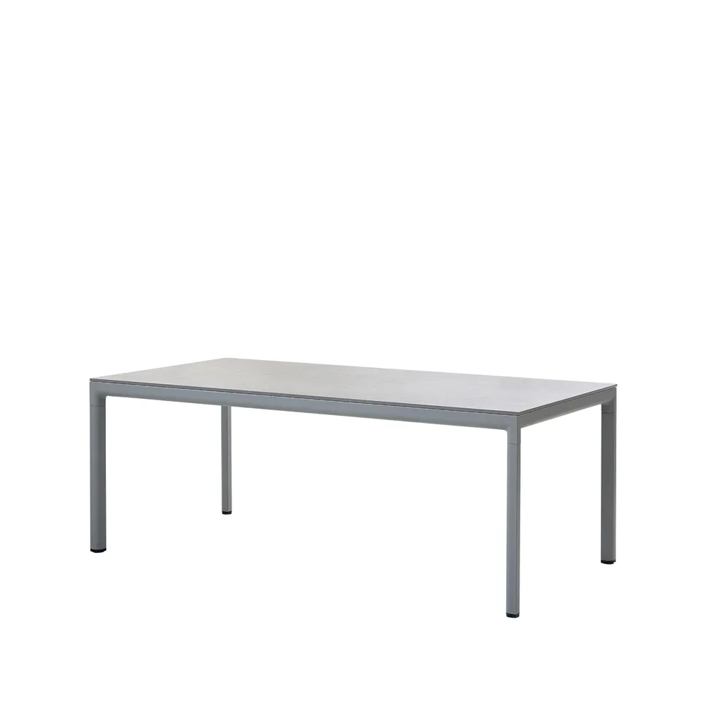 Drop dining table, Fossil grey-light grey aluminum base Cane-line