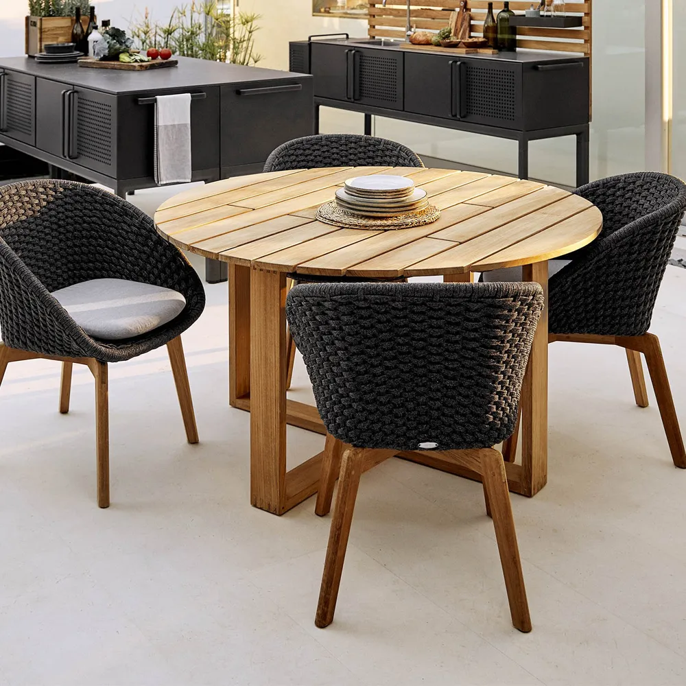 Endless dining table round teak, Ø130 cm Cane-line