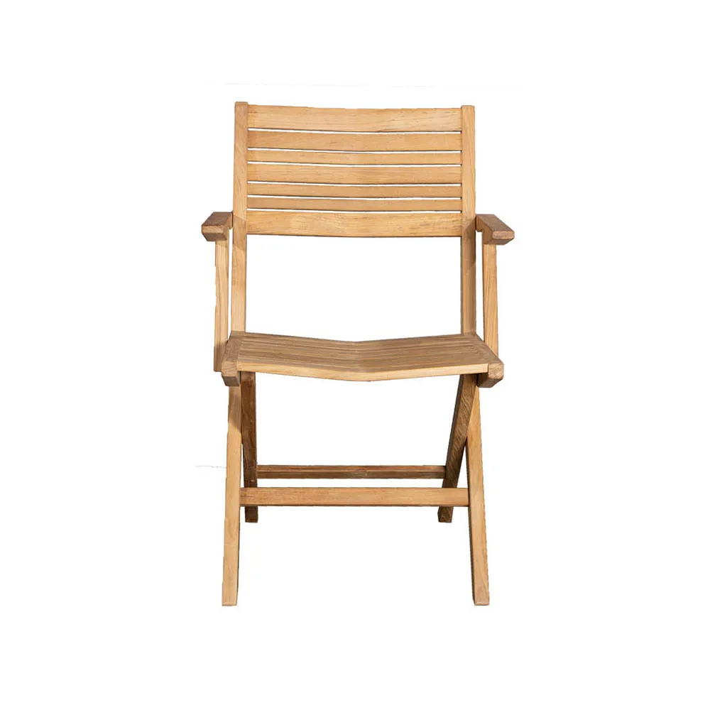 Flip folding chair, Teak, with armrests Cane-line