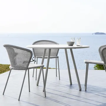 Lean chair - Light grey, Cane-Line french weave - Cane-line