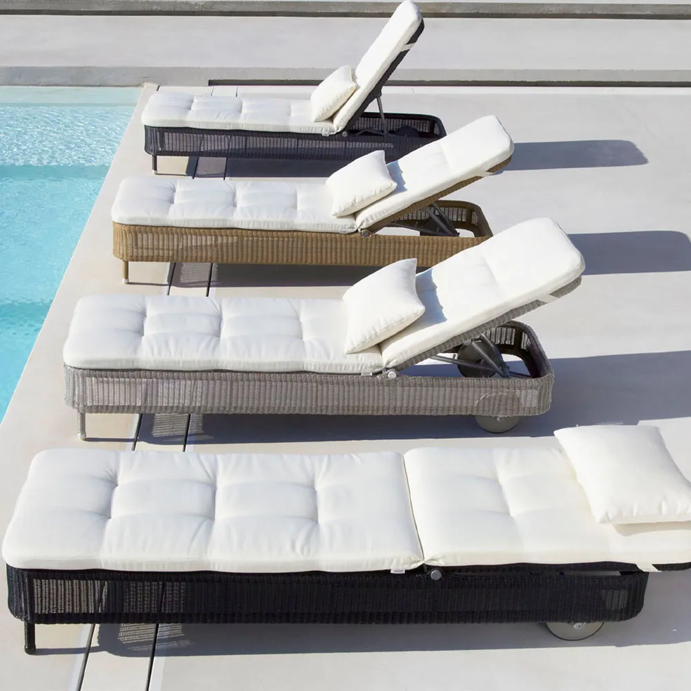 Presley sun lounger weave, Black Cane-line