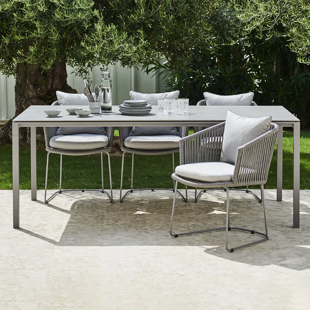 Pure dining table, Nero-lava grey 100x100 cm Cane-line