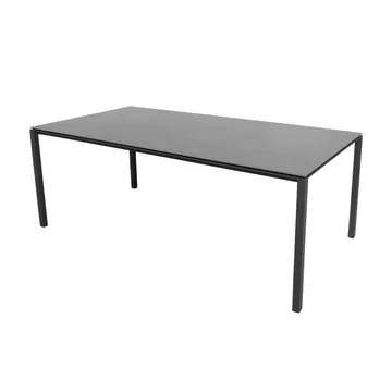 Pure table 200x100 cm Basalt grey-lava grey - Cane-line