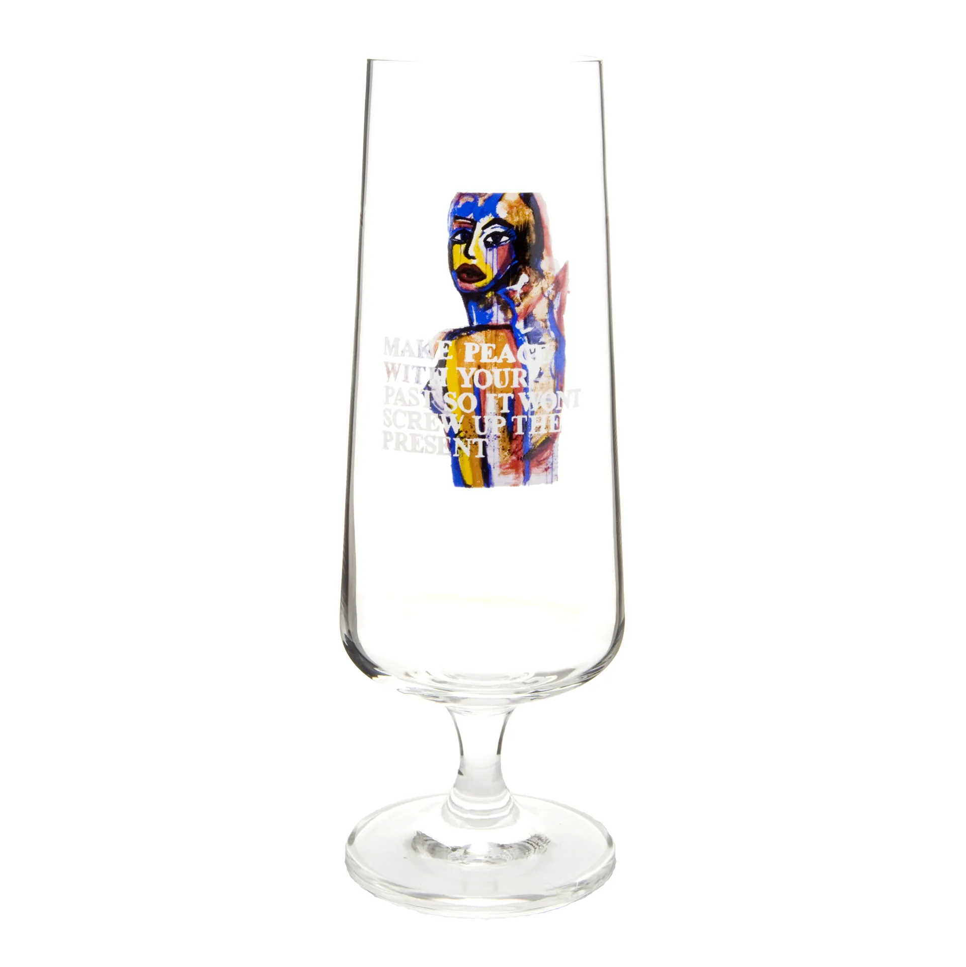 Make Peace beer glass, 50 cl Carolina Gynning