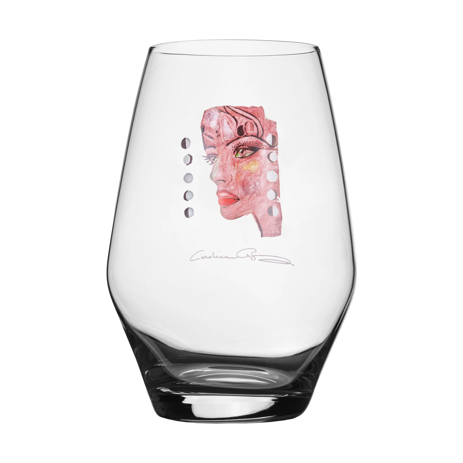 Moonlight Queen all-glass drinking glass 35 cl, Pink Carolina Gynning
