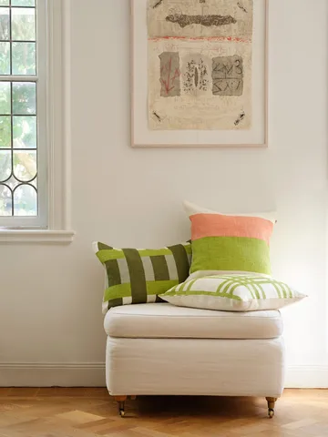 Benaras cushion cover - Cactus green-lime-aqua, 40x60 cm - Chhatwal & Jonsson