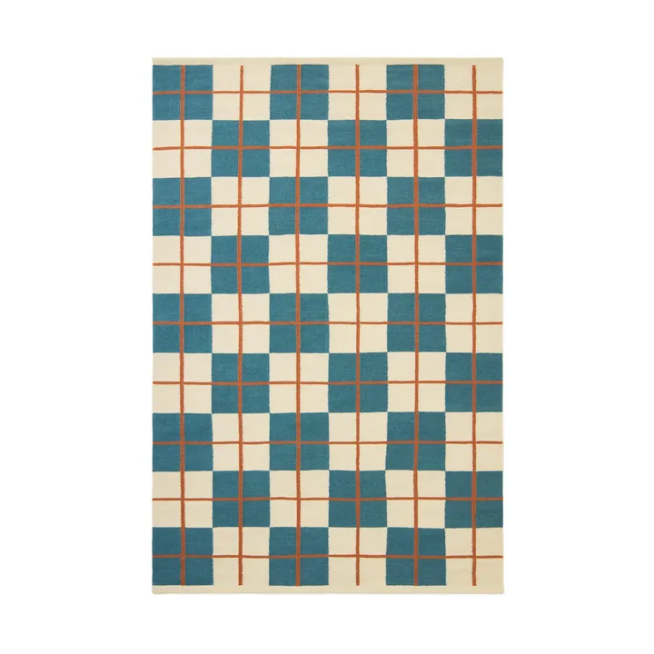 Haveli rug 180x270 cm - Heaven blue-light khaki-rust - Chhatwal & Jonsson