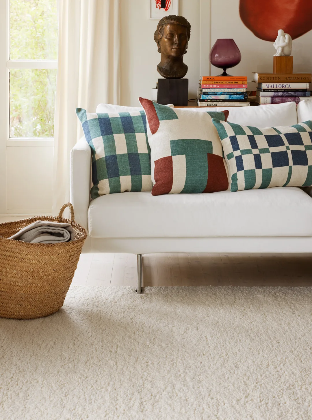 Jay cushion cover, Terracotta-heaven blue, 50x50 cm Chhatwal & Jonsson