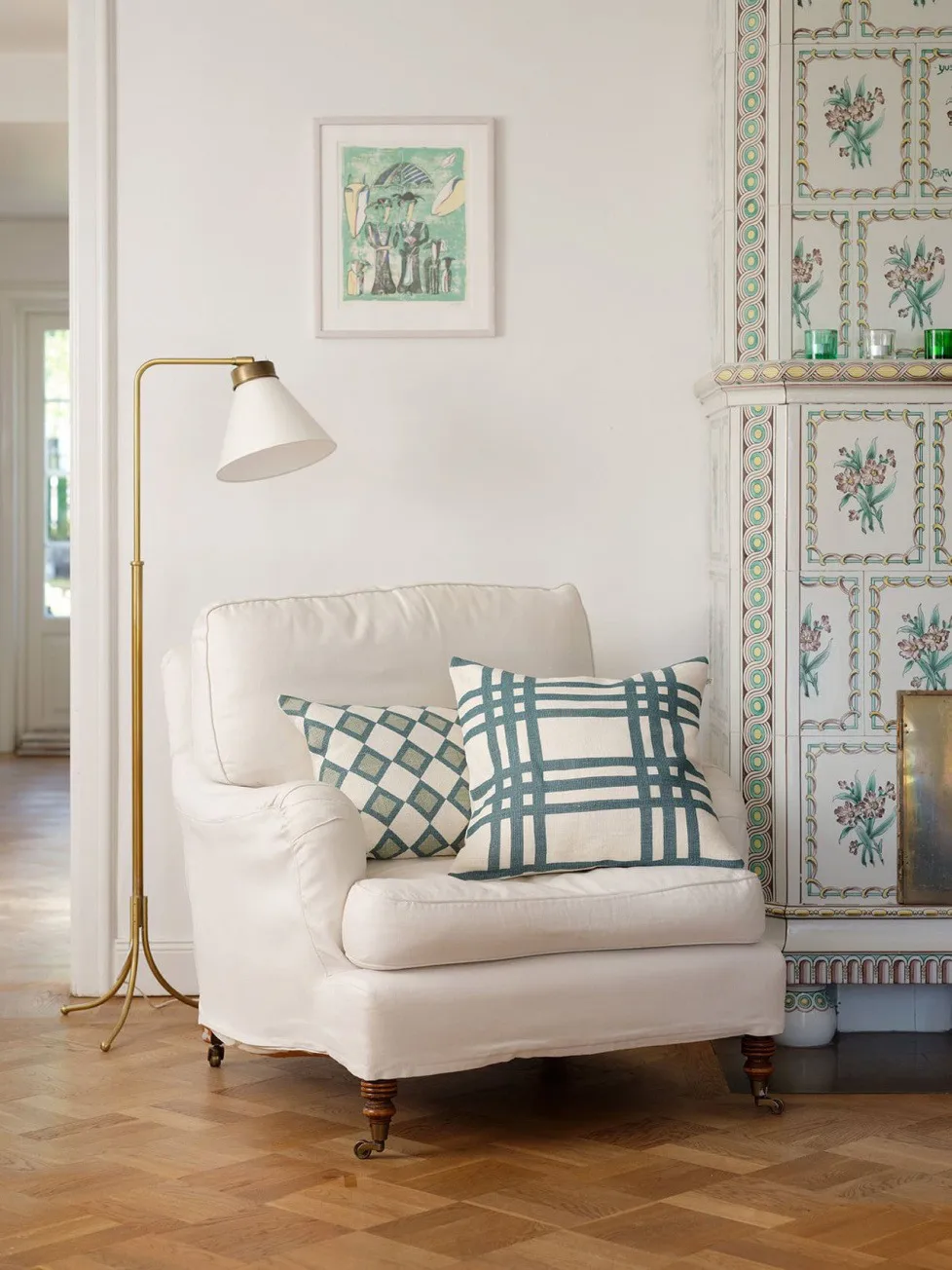 Jodhpur cushion cover 40x60 cm, Heaven blue-aqua Chhatwal & Jonsson