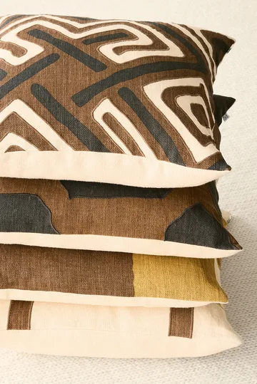 Kiran pillowcase 50x50 cm - Spicy Yellow-Taupe - Chhatwal & Jonsson