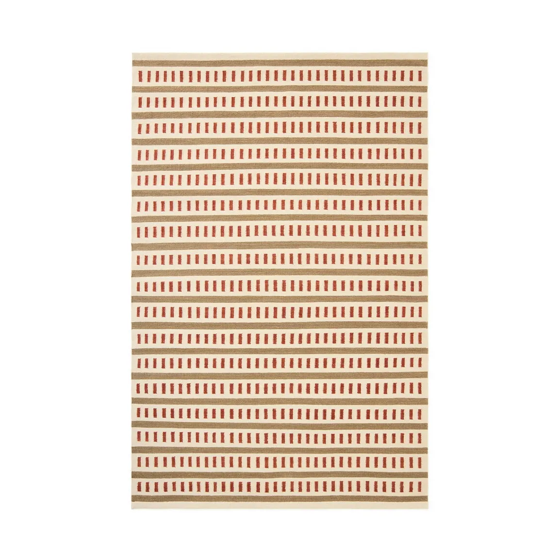 Ladakh wool rug, Off white-beige-rust, 230x320 cm Chhatwal & Jonsson