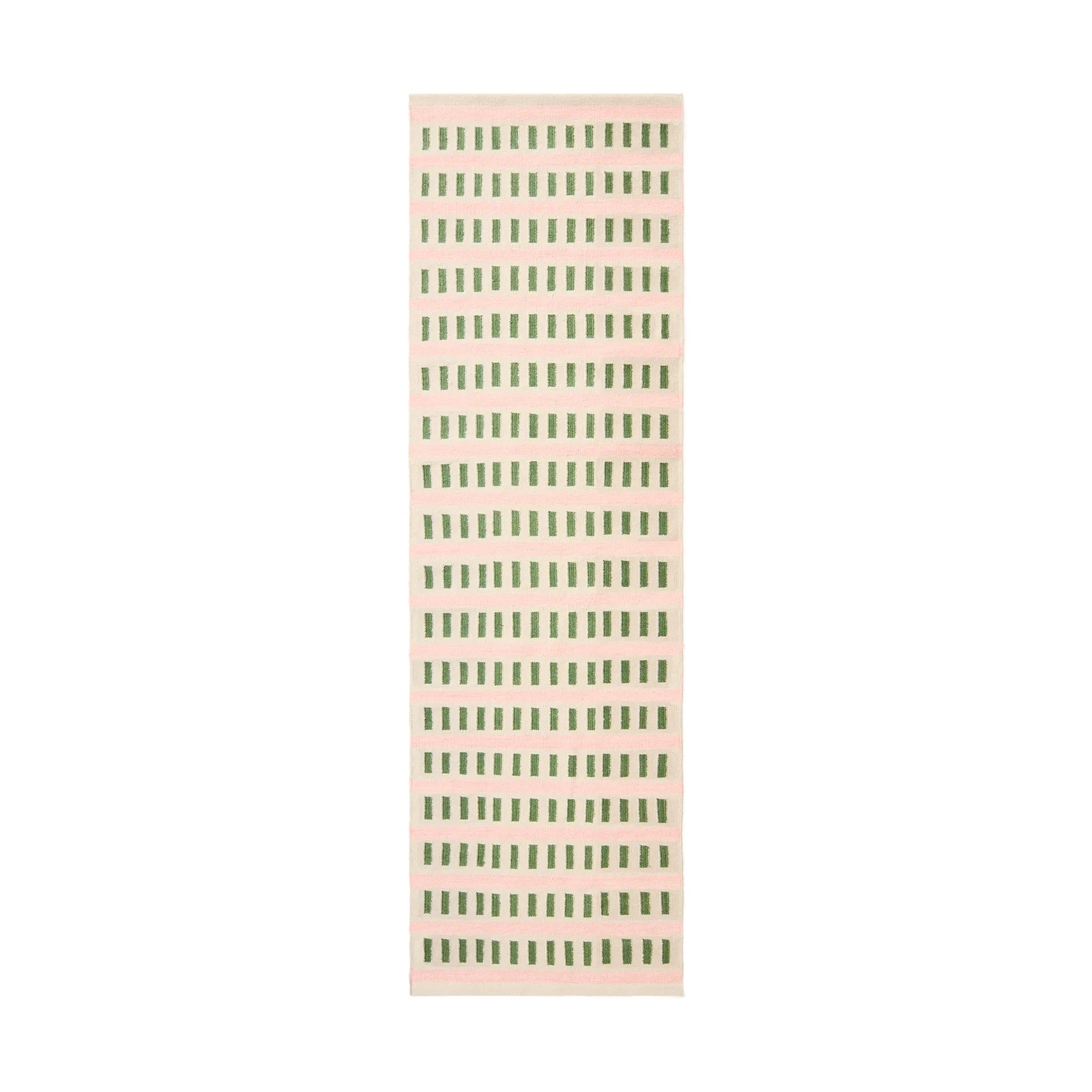 Ladakh wool rug, Off white-cactus green-dusty pink, 80x250 cm Chhatwal & Jonsson