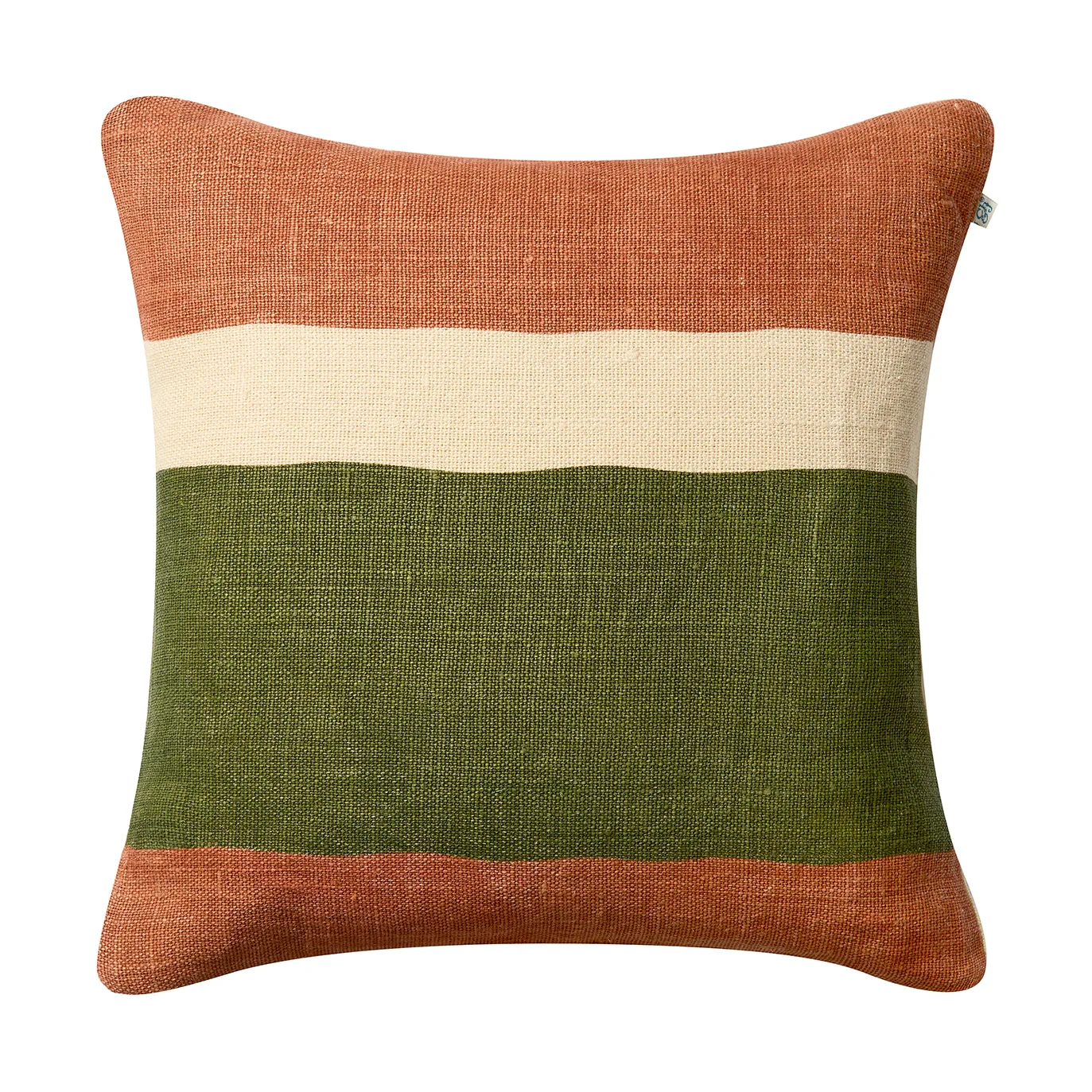 Manali cushion cover 50x50 cm, Apricot orange-cactus green Chhatwal & Jonsson