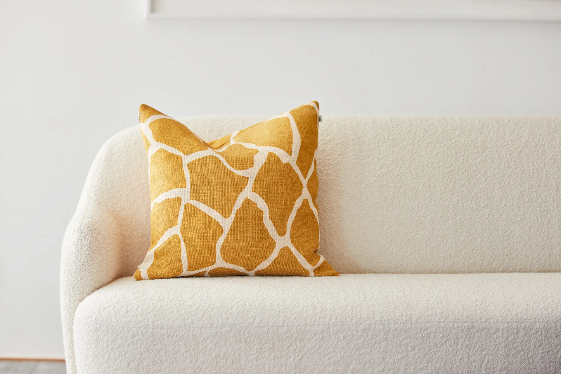 Nadi pillowcase 50x50 cm, Spicy yellow-light beige Chhatwal & Jonsson