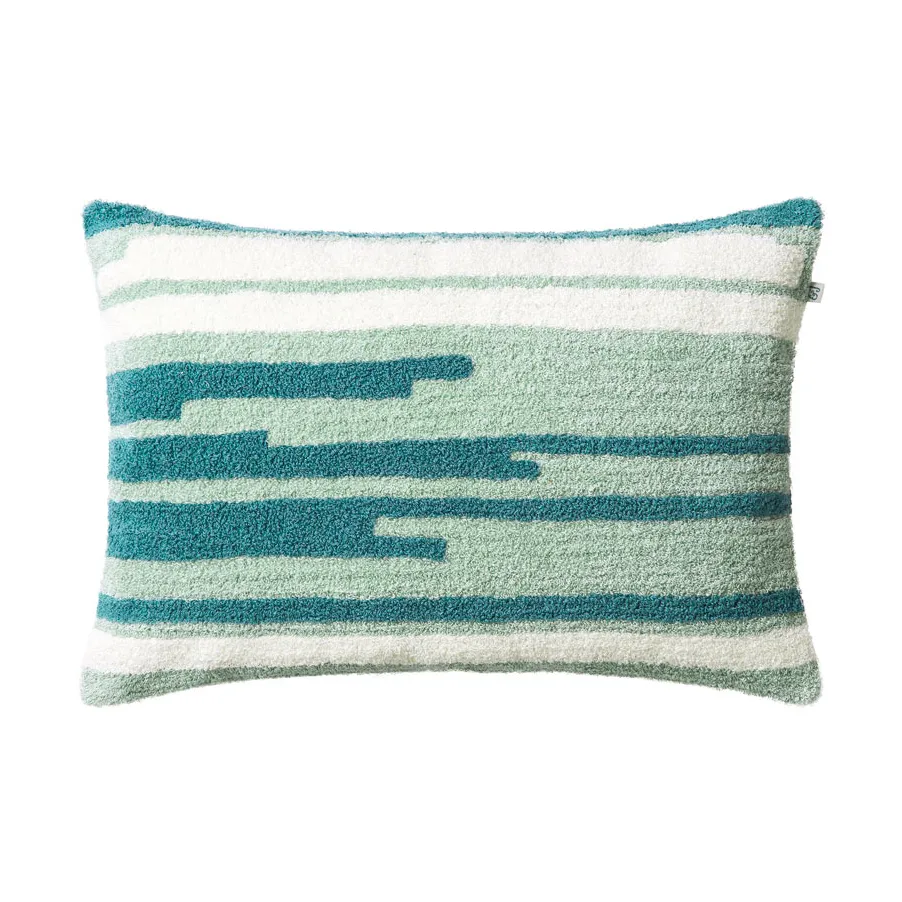 Stripe Asis cushion cover 40x60 cm, Heaven blue-aqua-off white Chhatwal & Jonsson