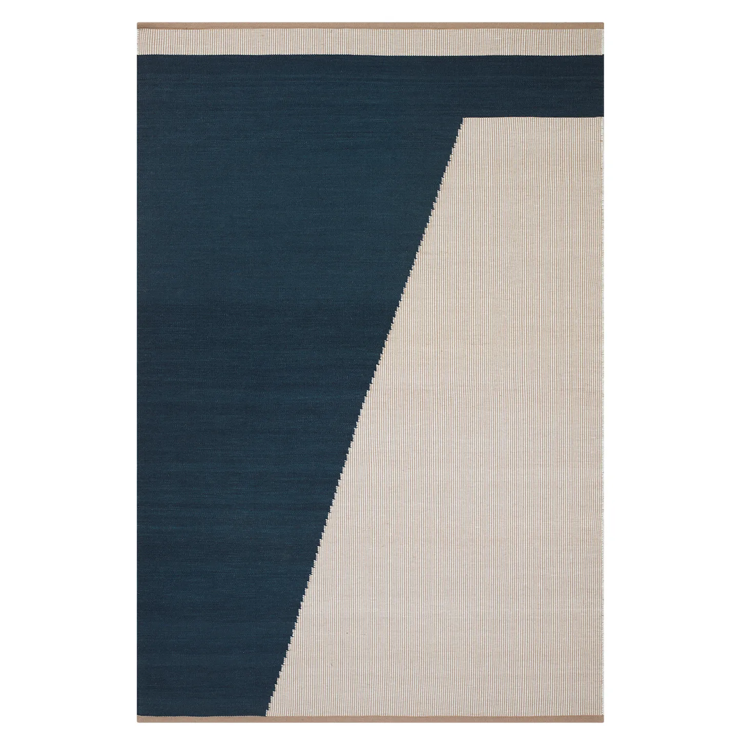 Una wool carpet 230x320 cm, dark blue-beige-off white Chhatwal & Jonsson