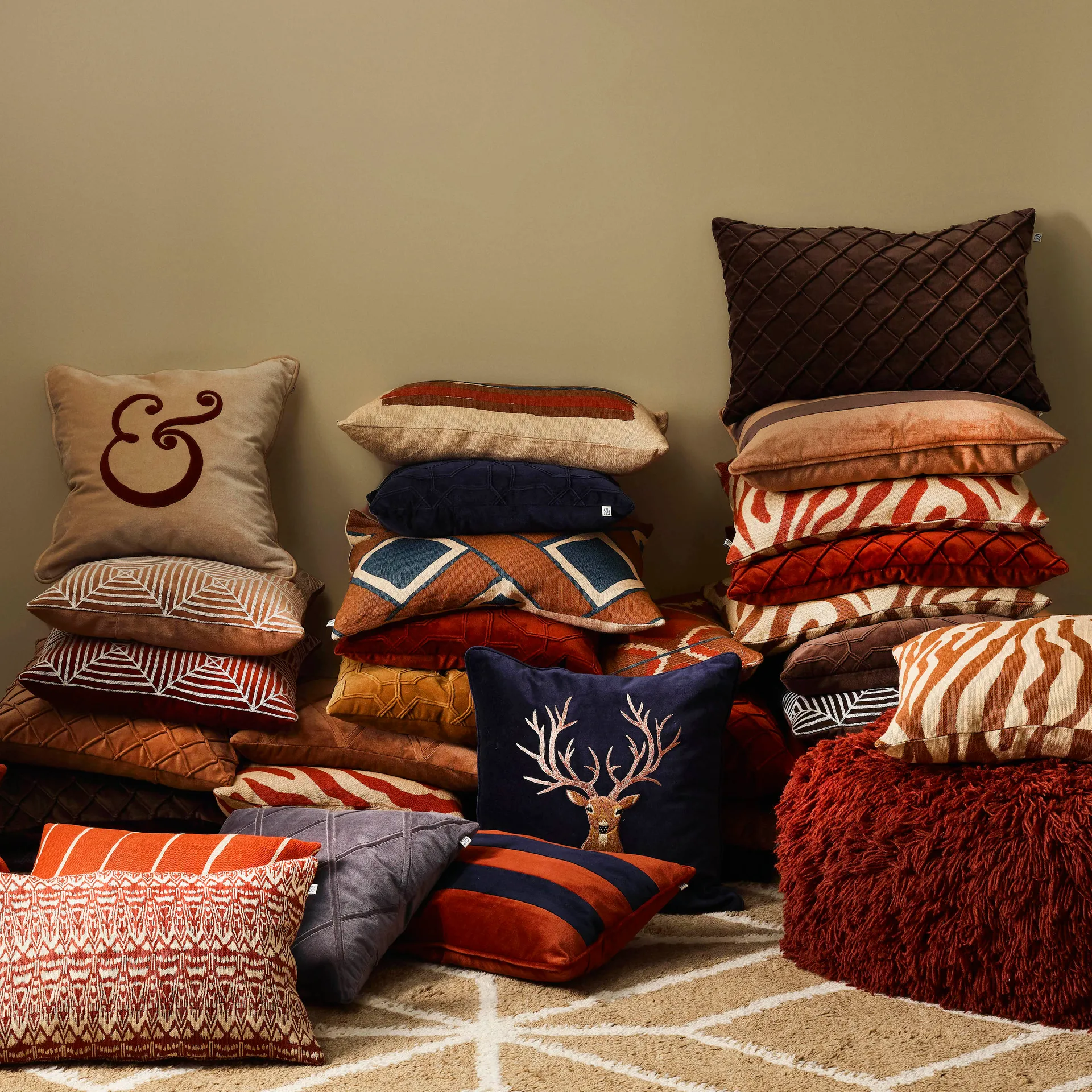Zebra cushion cover 50x50 cm, Taupe Chhatwal & Jonsson