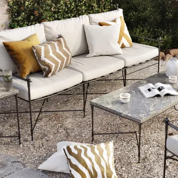 Zebra outdoor cushion 50x50 cm - Grey/off white. 50 cm - Chhatwal & Jonsson