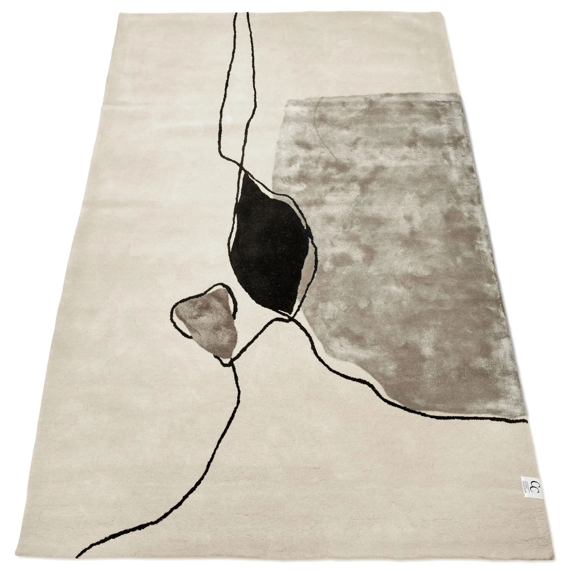 Abstract rug 250x350 cm, Ivory Classic Collection