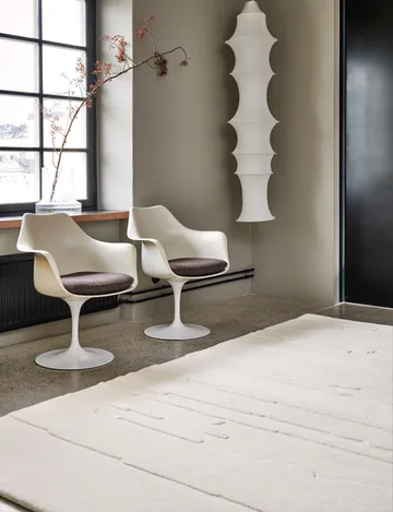 Carved wool rug 170x230 cm - Ivory - Classic Collection