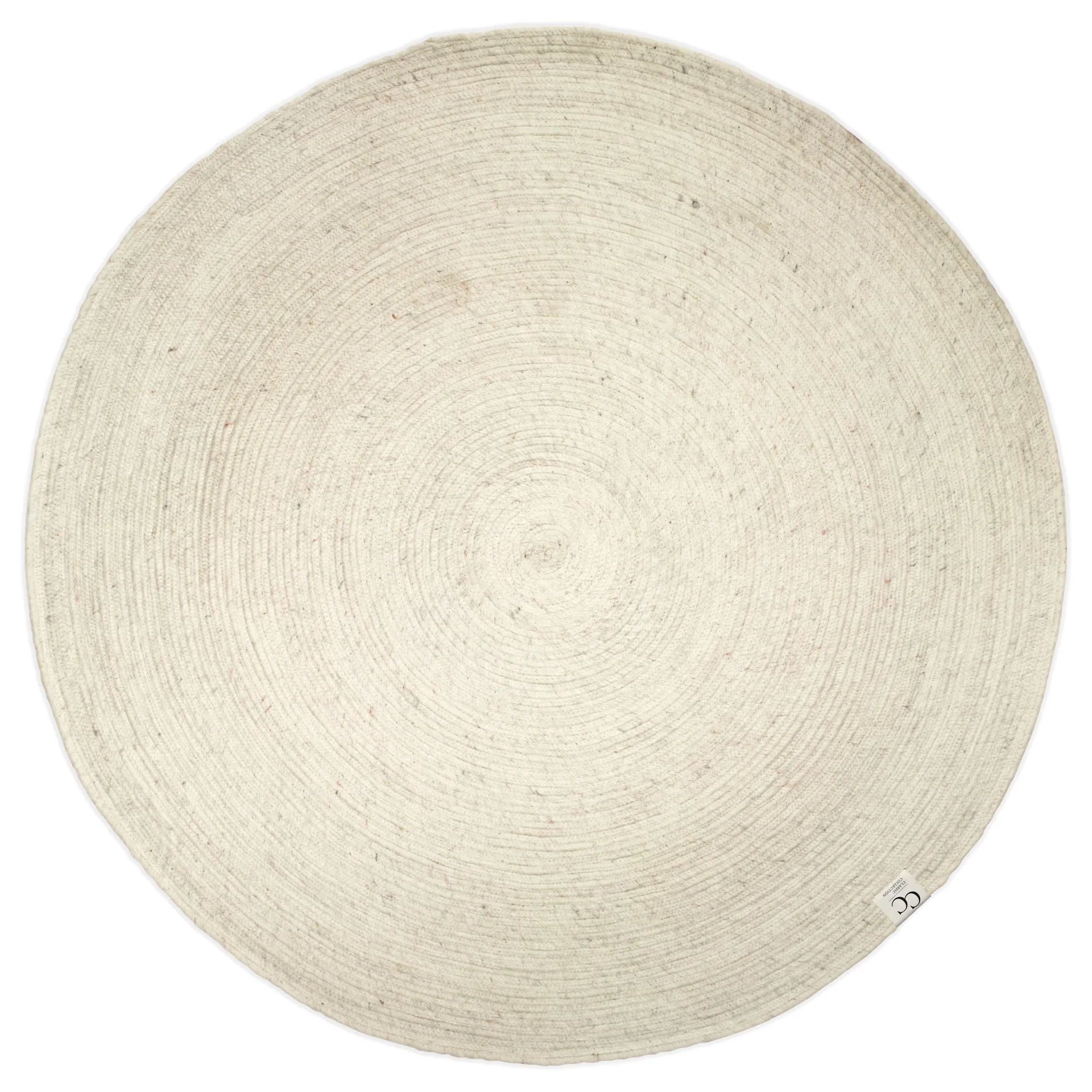 Merino wool carpet round Ø160 cm, white Classic Collection