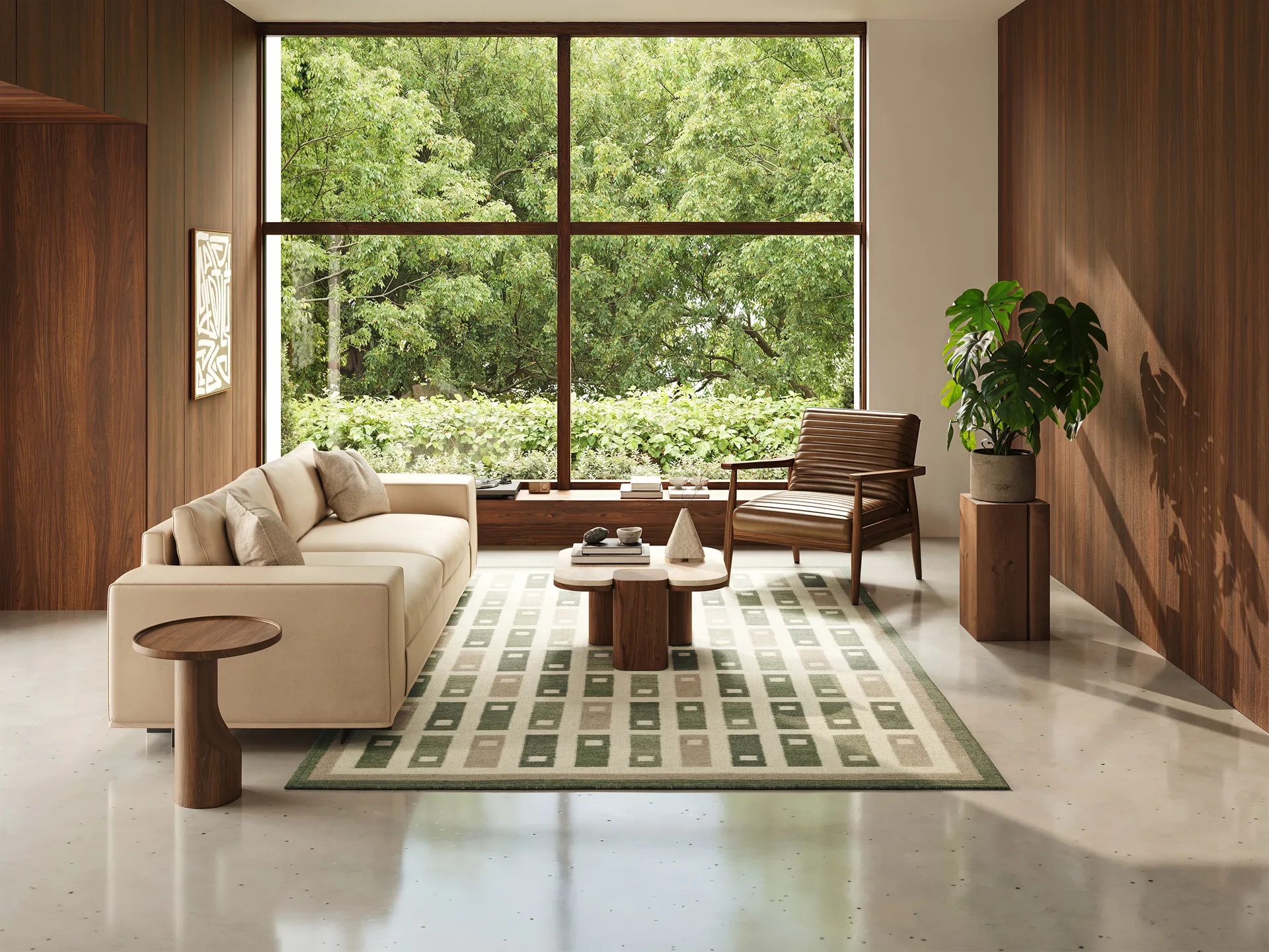 Röllakan Fyrbo rug, Green, 200x300 cm Classic Collection