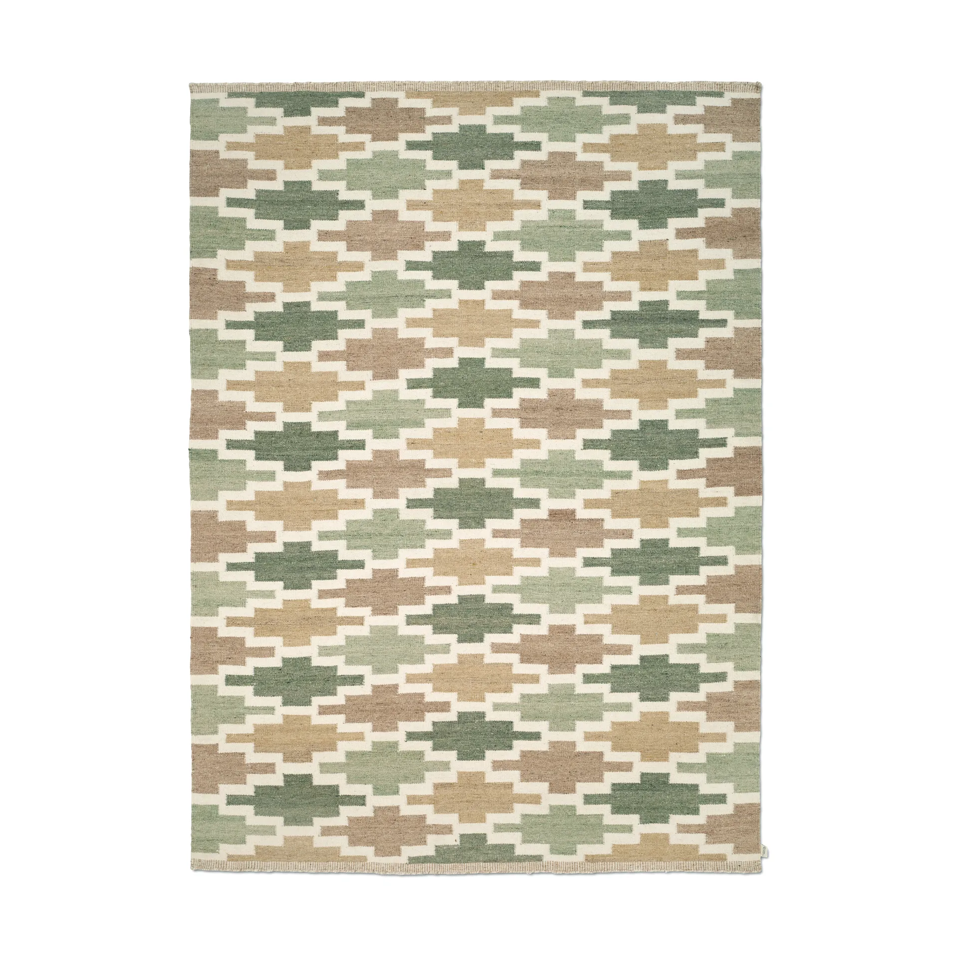 Röllakan Korsnäs rug, Green beige, 170x230 cm Classic Collection
