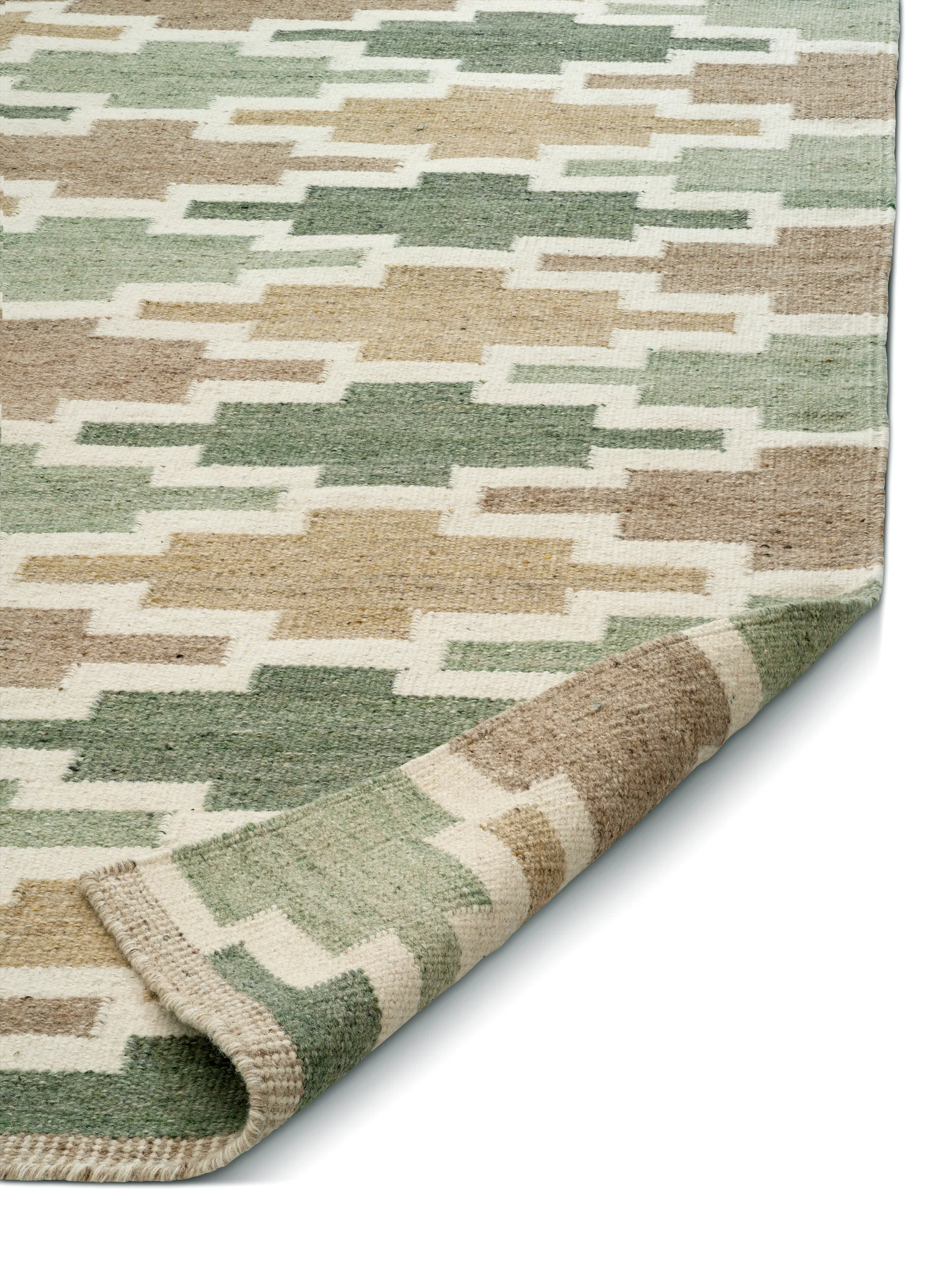 Röllakan Korsnäs rug, Green beige, 170x230 cm Classic Collection