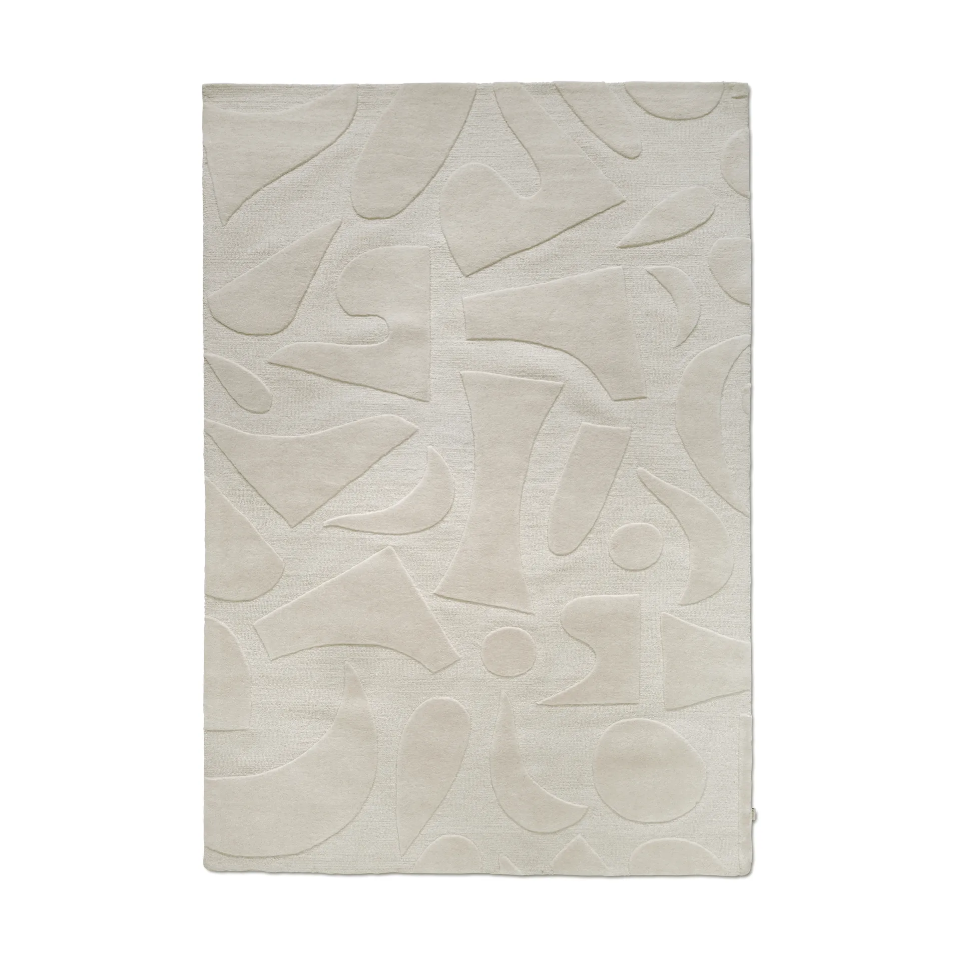 Vivid wool rug 250x350 cm, White Classic Collection