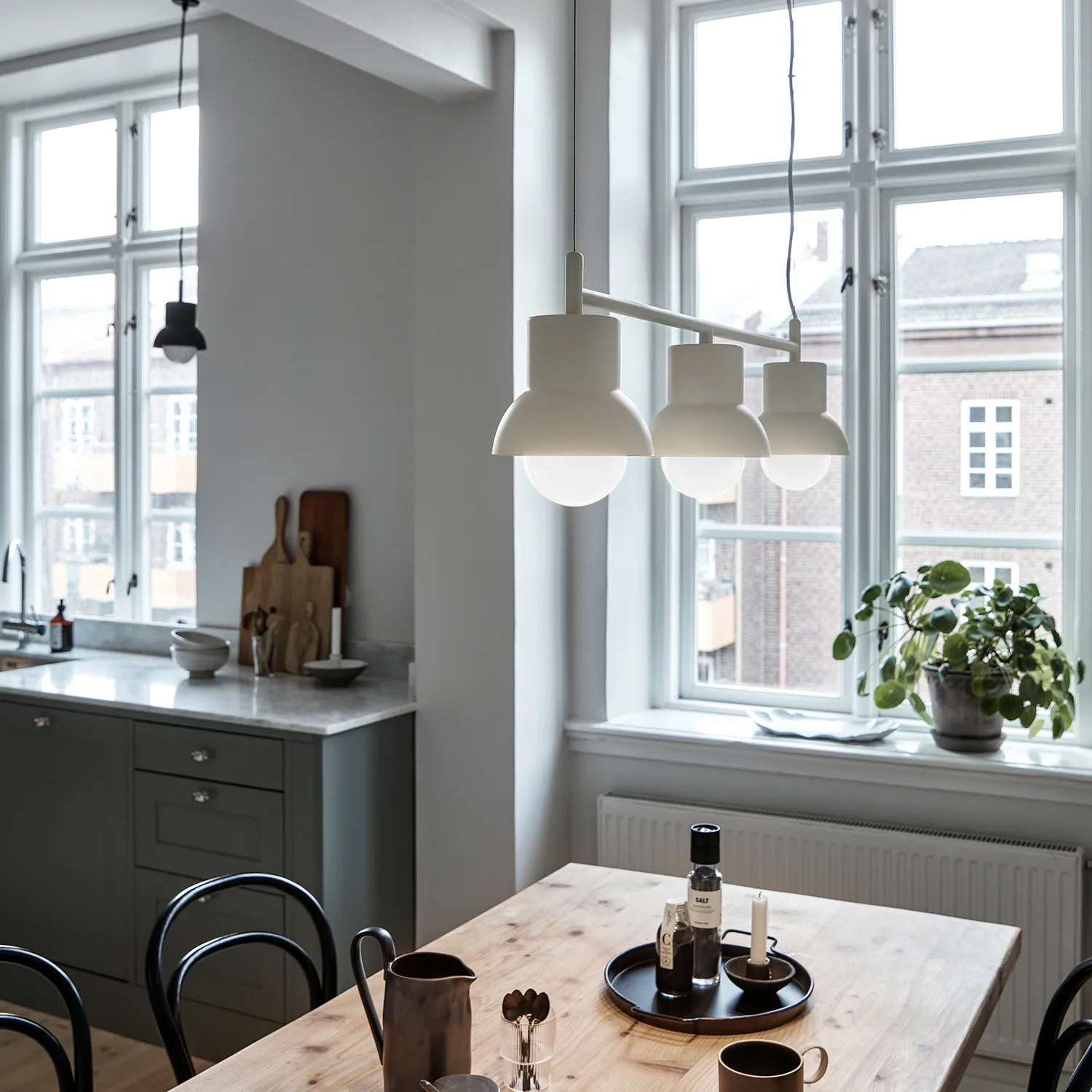 Down Long pendant lamp, Beige CO Bankeryd
