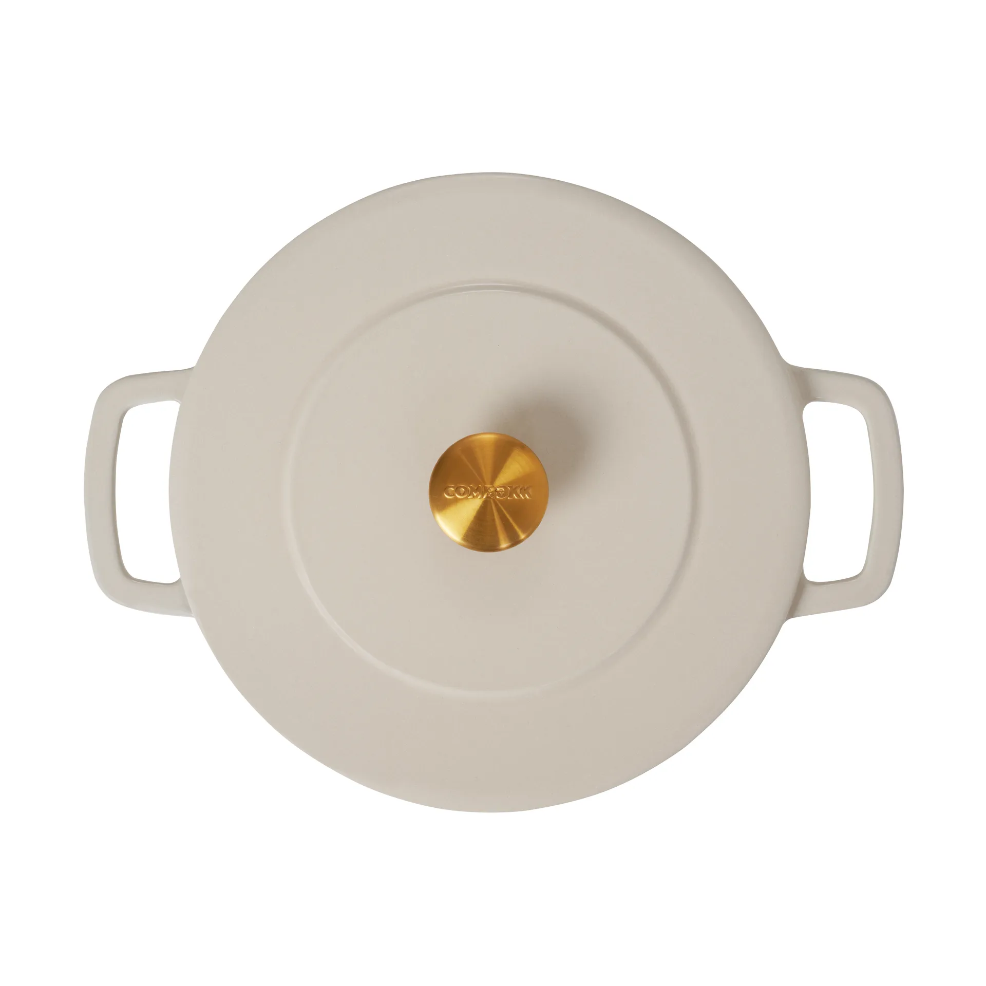 Combekk Enameled cast iron casserole Ø24 cm, Sand-gold knob Combekk