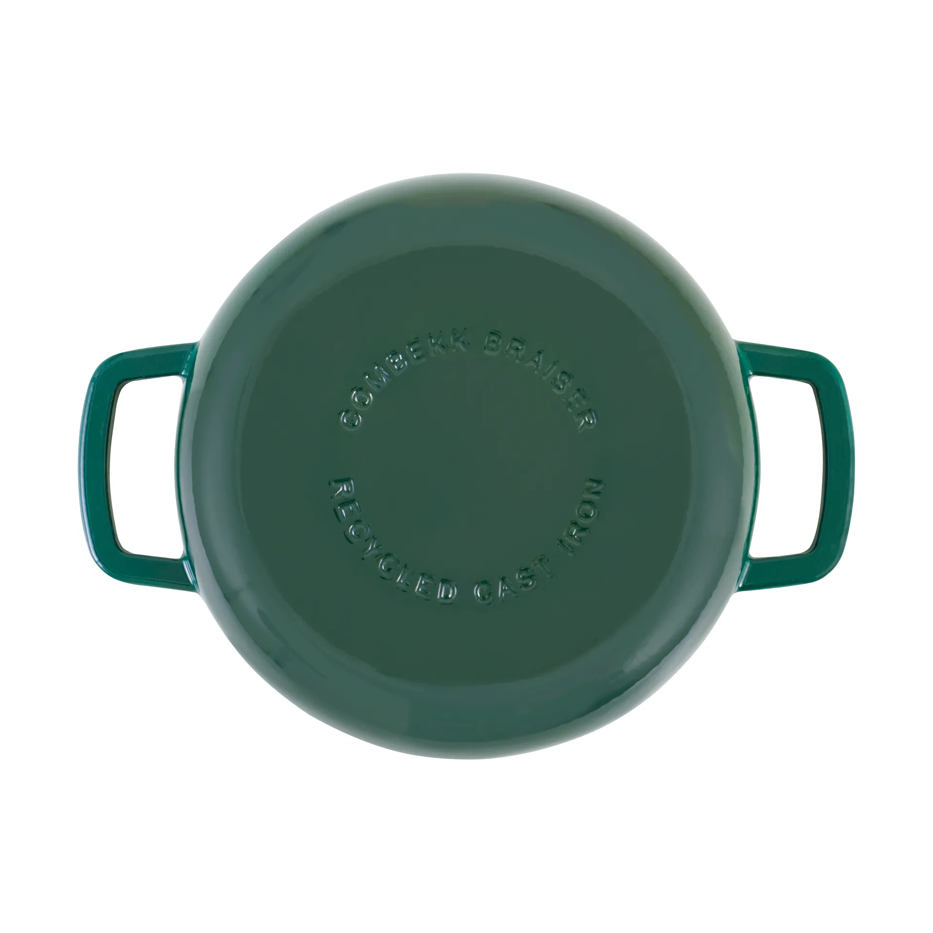 Combekk Enameled cast iron sauté pan Ø28 cm, Holly Green-gold knob Combekk
