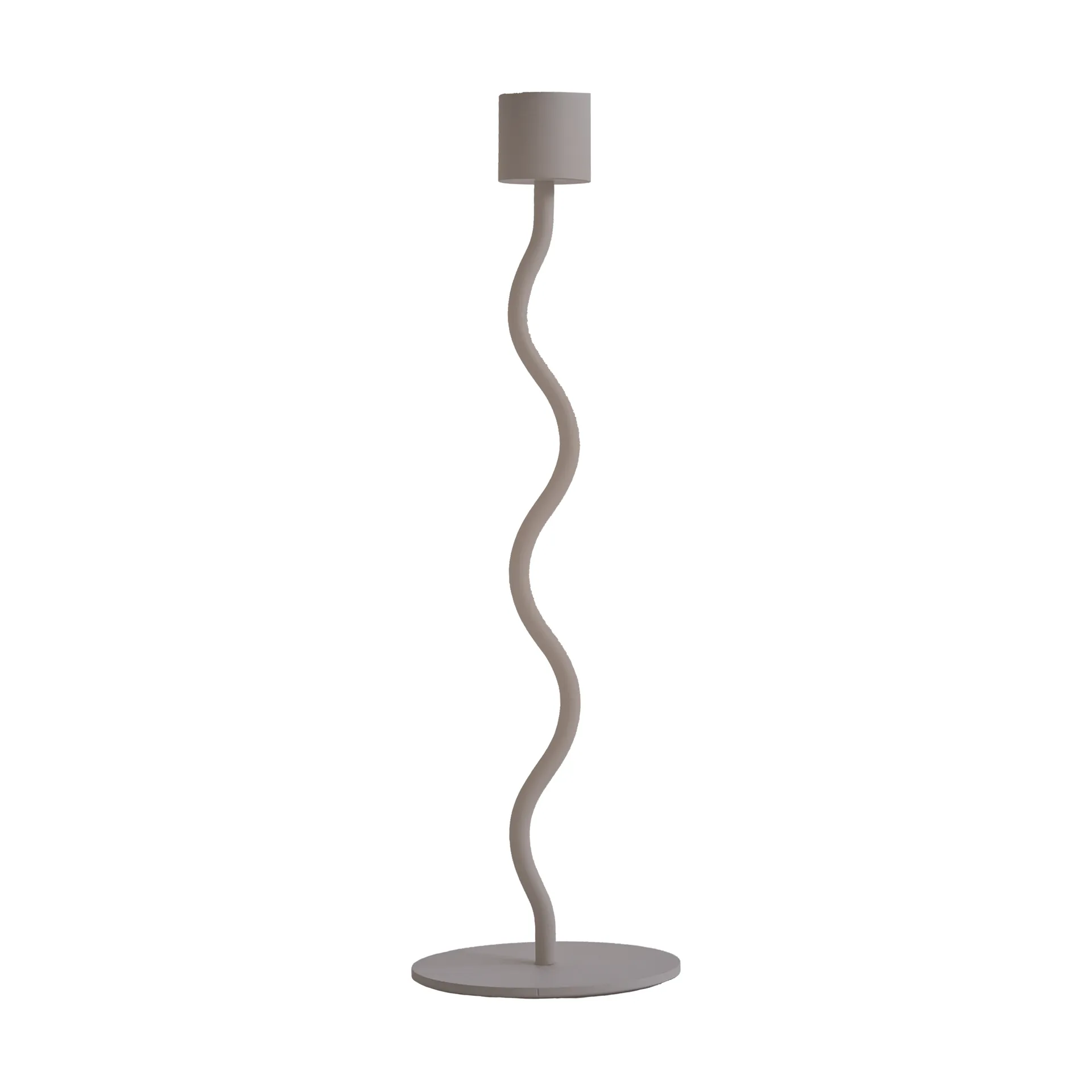 Curved candle holder 26 cm, Taupe Cooee Design