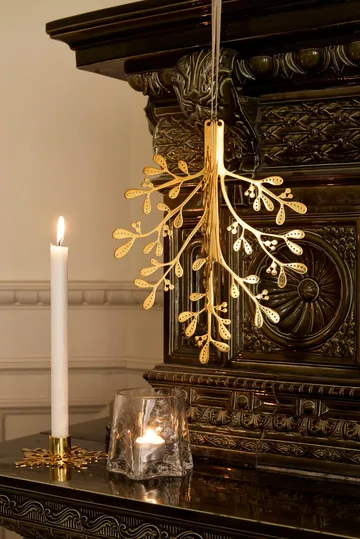 Mistletoe hanging decoration 2-pack - Brass 20 cm - Cooee Design