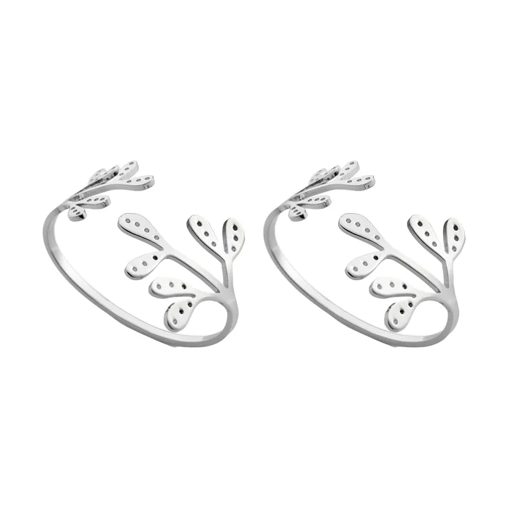 Mistletoe napkin ring 2-pack - Stainless Steel - Cooee Design