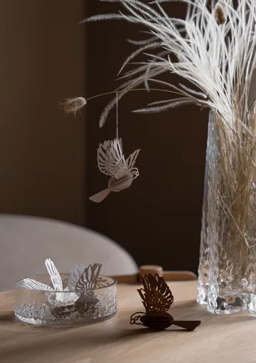 Paper bird decoration hanging 2-pack - Sand - Cooee Design