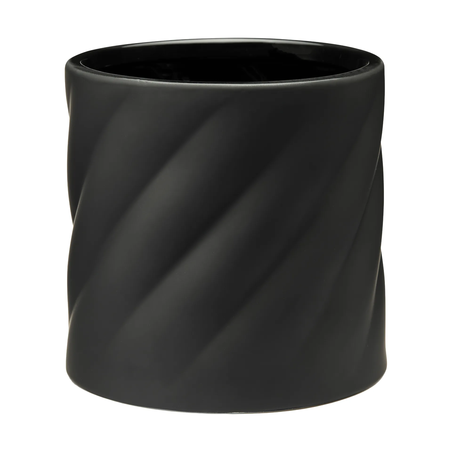 Twist plant pot, Black, medium Ø19 cm Cooee Design