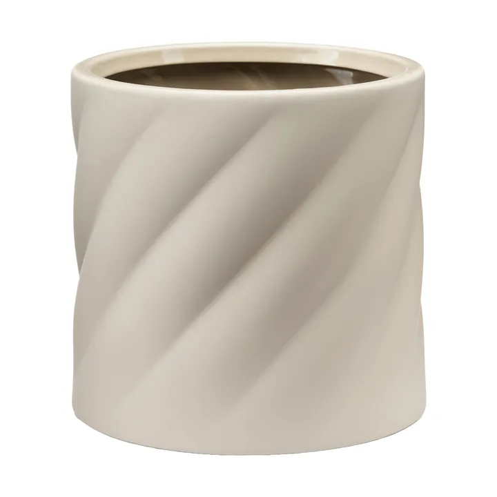 Twist plant pot - Sand, medium Ø19 cm - Cooee Design
