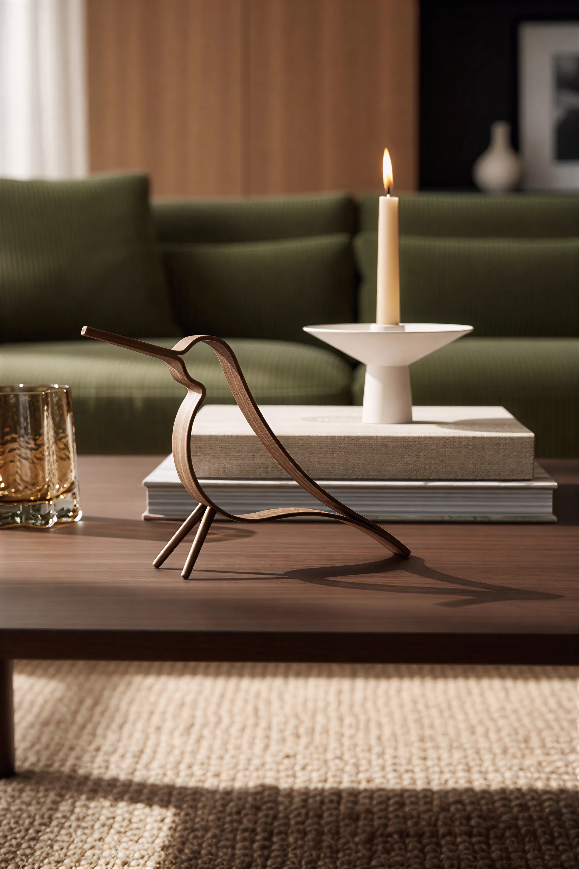 Woody Bird medium, Dark stained oak Cooee Design