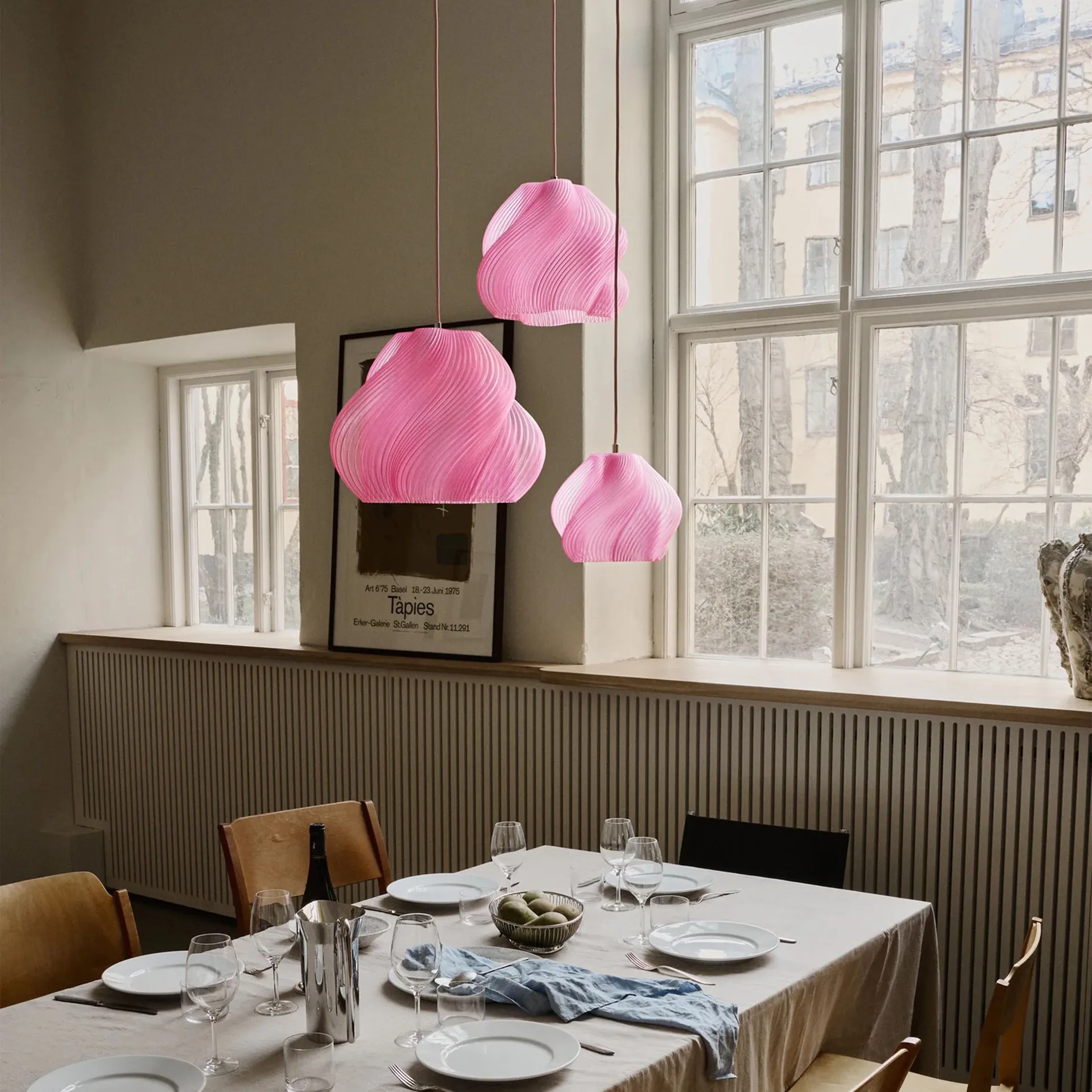 Soft Serve pendant, Rose sorbet-brass, 03, 30 cm Crème Atelier