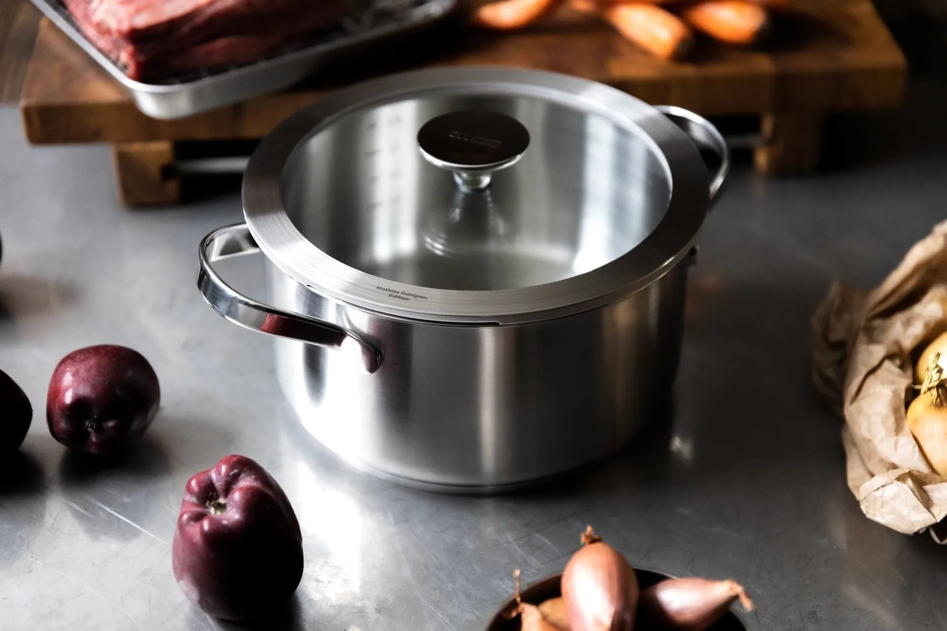 Culimat pot, Stainless steel, glass lid, 3 L Culimat