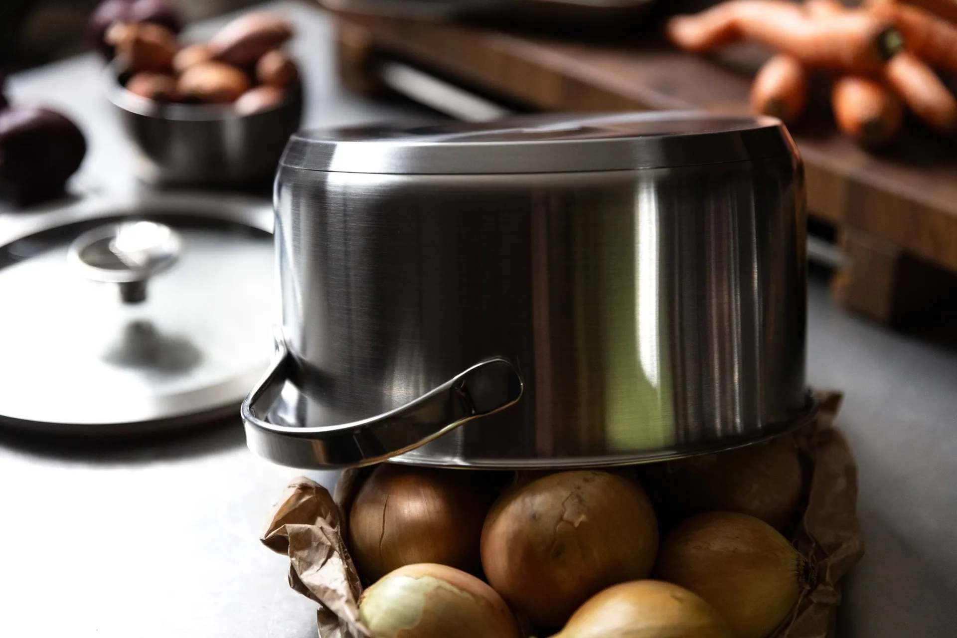 Culimat pot, Stainless steel, glass lid, 3 L Culimat