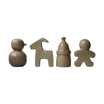 Christmas train Christmas decoration 4 pieces - Beige - DBKD