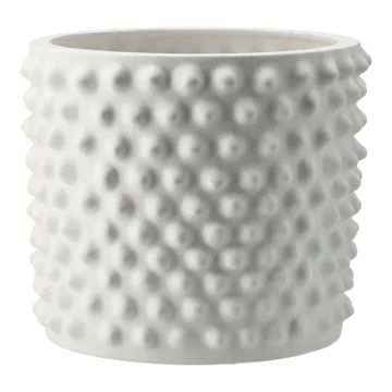 Cloudy flower pot matte white - medium - DBKD