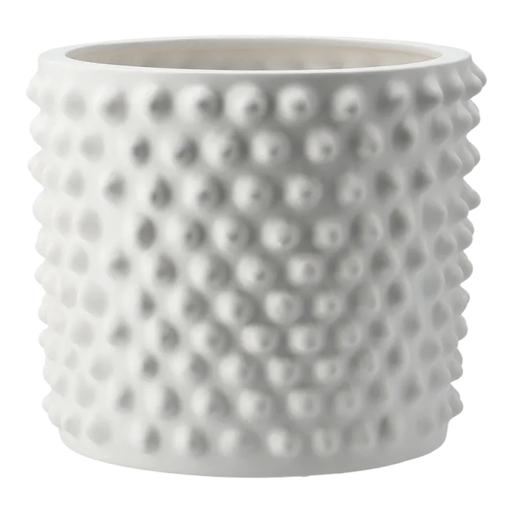 Cloudy flower pot matte white - medium - DBKD