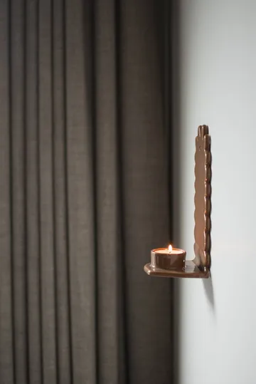 Flowery wall candle holder - Shiny nougat - DBKD