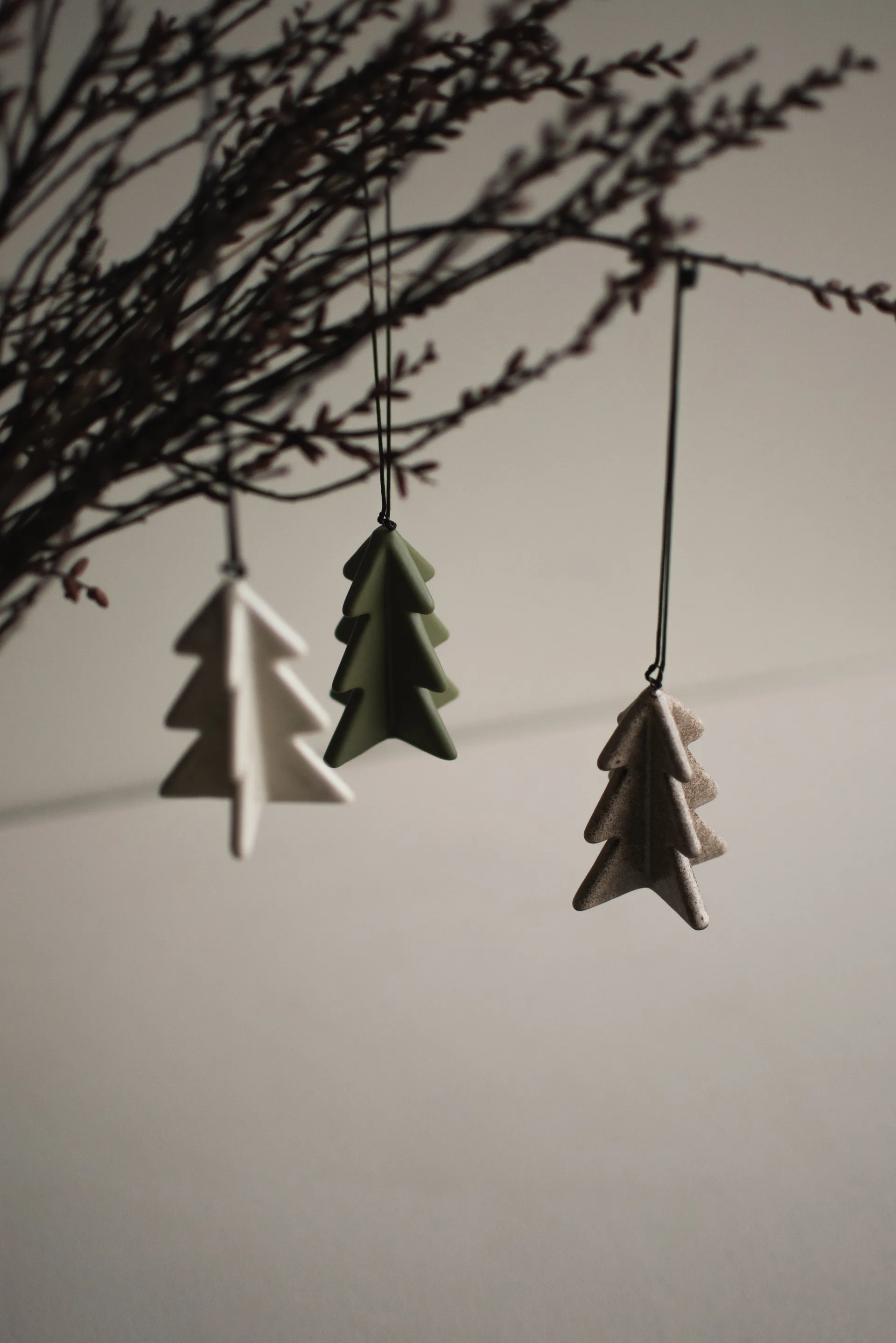 Hanging winter tree 7 cm, Green DBKD