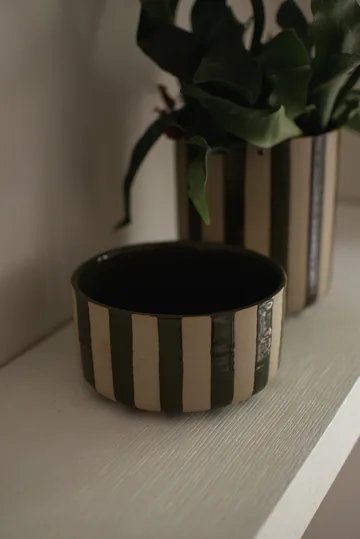 Line decorative bowl Ø16 cm - Stripe Green - DBKD